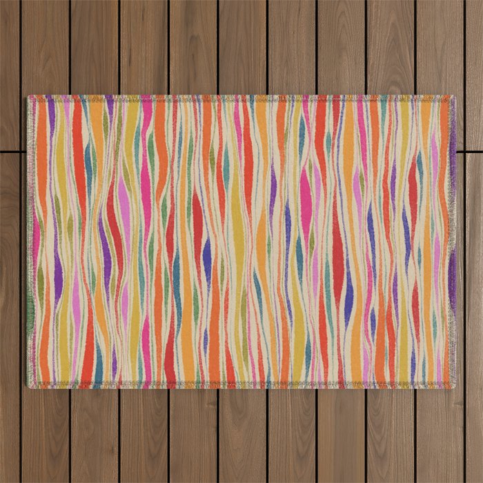 Irregular Lines / Summer Palette Outdoor Rug Gallery Image 1