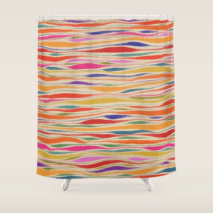 Irregular Lines / Summer Palette Shower Curtain Gallery Image 1