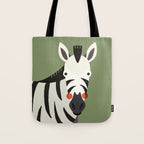 Zebra, Animal Portrait Tote Bag Gallery Image 1