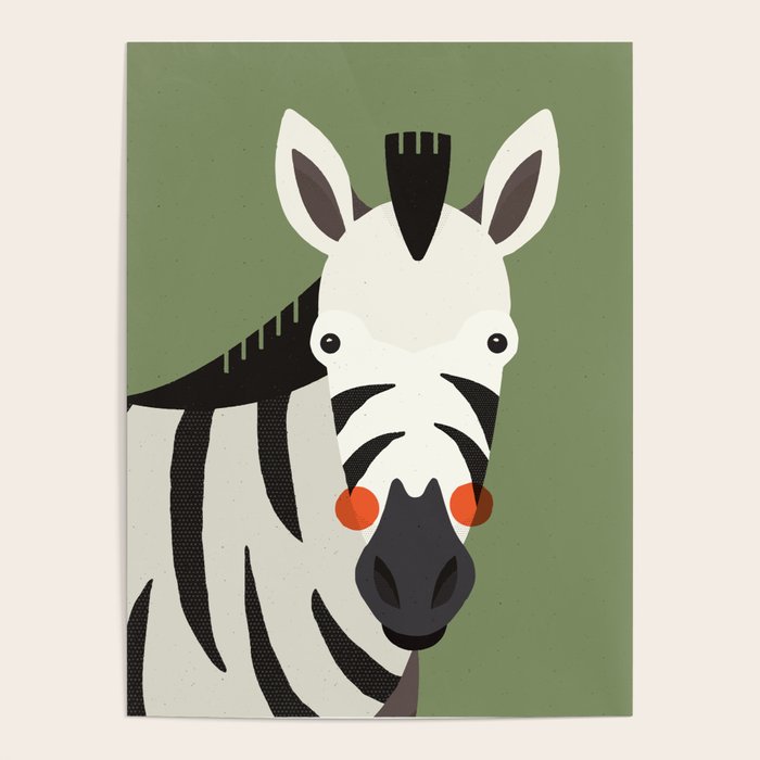 Zebra, Animal Portrait Poster Gallery Image 4