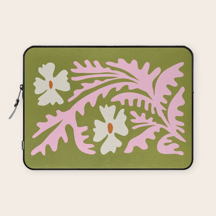 Wasabi & Cupid: Les Fleurs | Flower Market Color Series 10 Laptop Sleeve Gallery Image 1