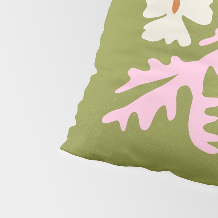 Wasabi & Cupid: Les Fleurs | Flower Market Color Series 10 Pillow Sham Gallery Image 4
