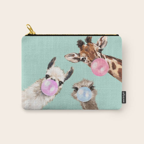 Bubble Gum Gang In Green Carry All Pouch
