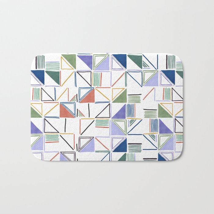 Abstract forms of lines 77G Bath Mat Gallery Image 1