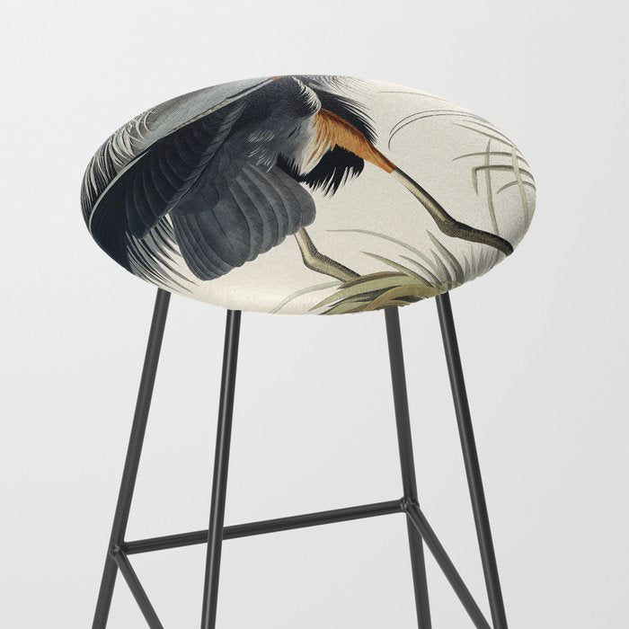 Great blue Heron from Birds of America (1827) by John James Audubon Stool Gallery Image 2