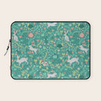 Spring Pattern of Bunnies with Turtles Laptop Sleeve Gallery Image 1