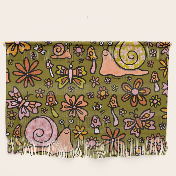 Spring Snail Print Wall Hanging Gallery Image 1