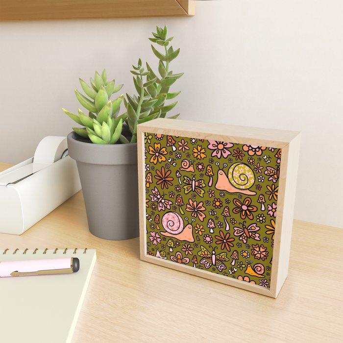 Spring Snail Print Mini Art Print Gallery Image 2