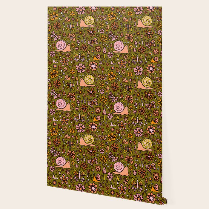 Spring Snail Print Wallpaper Gallery Image 2