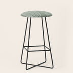 Line Drawing, Green, Palms Print, Boho Wall Art Stool Gallery Image 1