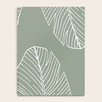 Line Drawing, Green, Palms Print, Boho Wall Art Notebook Gallery Image 4