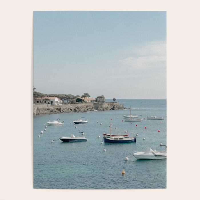 Small Spain Village Costline View With Boats Poster