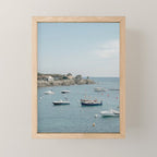 Small Spain Village Costline View With Boats Mini Art Print Gallery Image 1