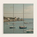 Small Spain Village Costline View With Boats Wood Wall Art Gallery Image 1