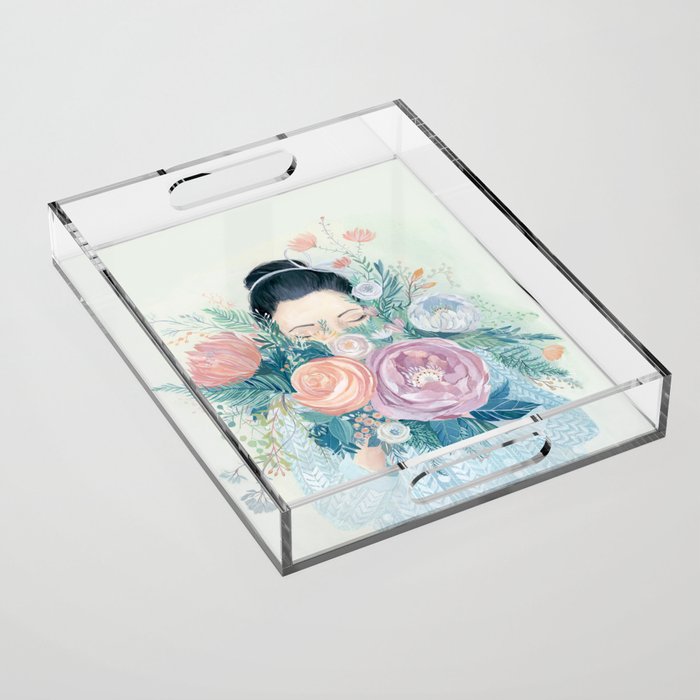 Floral Bouquet Acrylic Tray Gallery Image 1