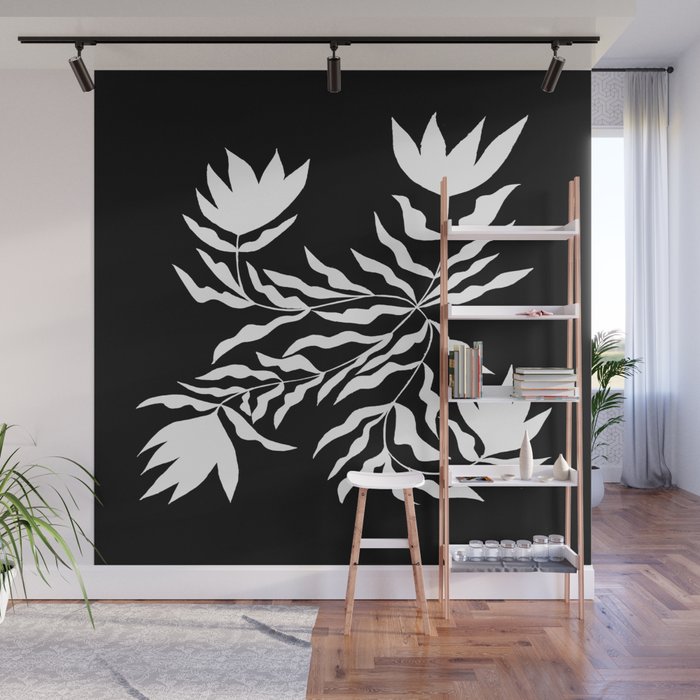 Tulip Tremble In Black  Wall Mural Gallery Image 1