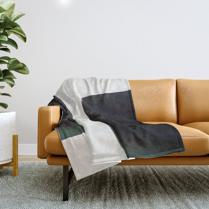 Kramer vs Kramer - Abstract Shape Composition Throw Blanket Gallery Image 1