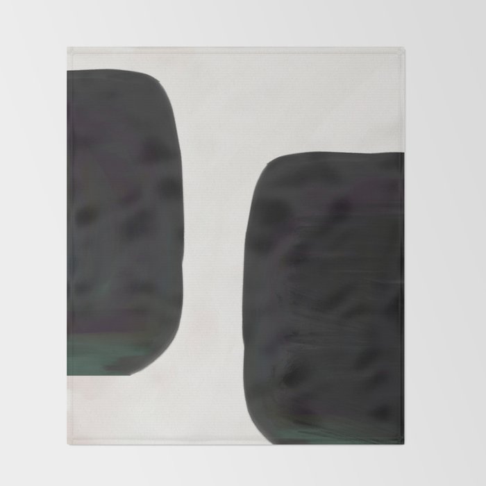 Kramer vs Kramer - Abstract Shape Composition Throw Blanket Gallery Image 2