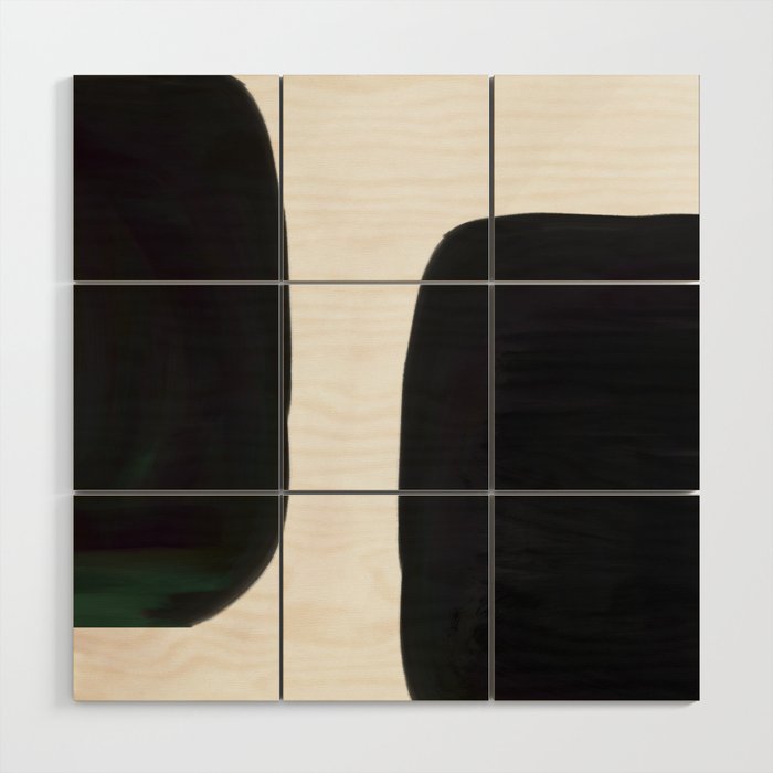 Kramer vs Kramer - Abstract Shape Composition Wood Wall Art Gallery Image 1