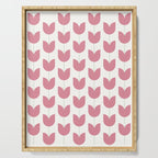 Spring Tulips VII Pink Mid Century Flowers Serving Tray Gallery Image 1