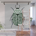 Beetle and leaves Wall Mural Gallery Image 1