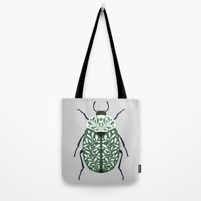 Beetle and leaves Tote Bag Gallery Image 2