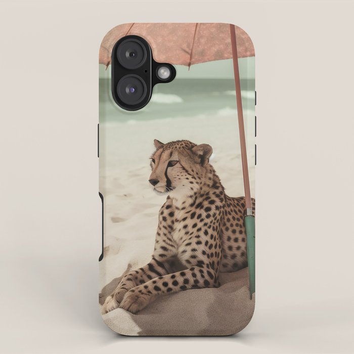 Cheetah's Vacation, Beach Prints iPhone Case Gallery Image 1