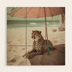 Cheetah's Vacation, Beach Prints Wood Wall Art Gallery Image 1