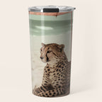 Cheetah's Vacation, Beach Prints Travel Mug Gallery Image 1