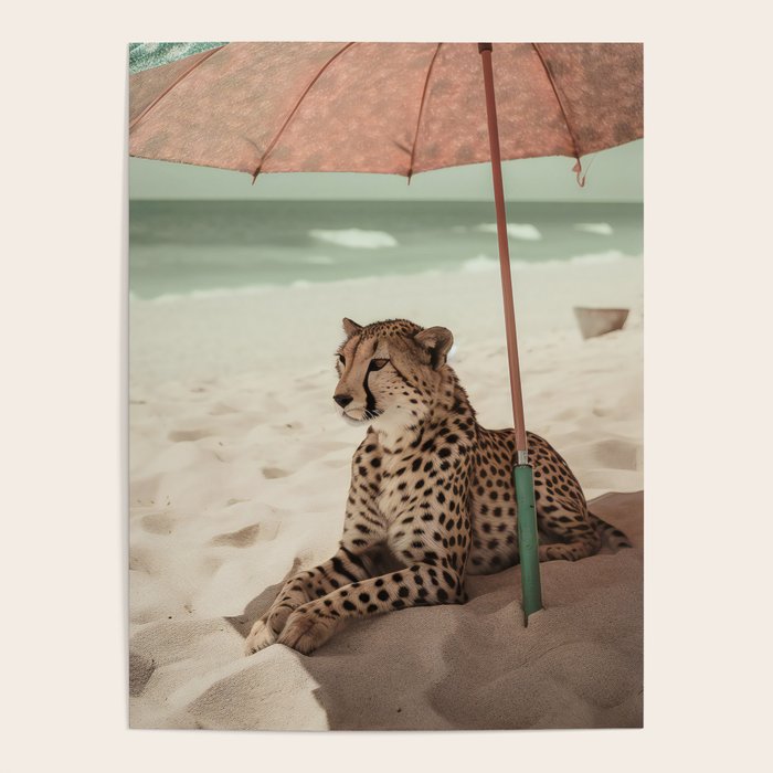 Cheetah's Vacation, Beach Prints Poster Gallery Image 4