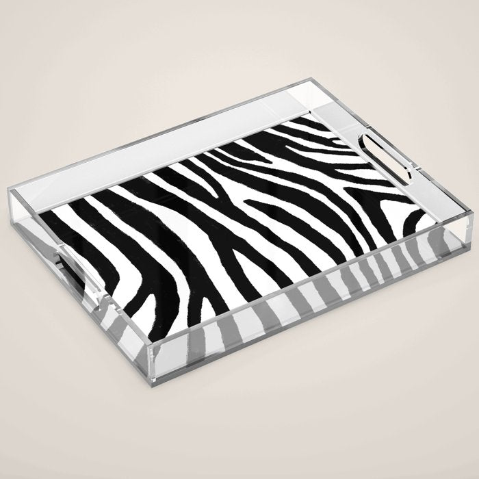 Zebra Stripes Pattern Acrylic Tray Gallery Image 1