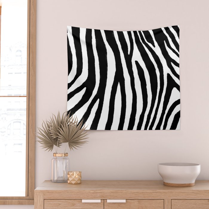 Zebra Stripes Pattern Wall Tapestry Gallery Image 2