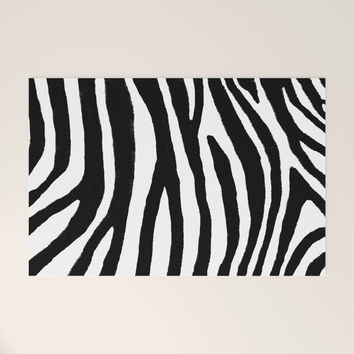 Zebra Stripes Pattern Welcome Mat Gallery Image 1