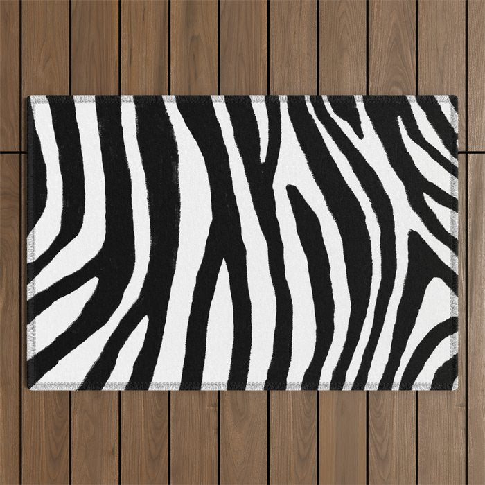 Zebra Stripes Pattern Outdoor Rug Gallery Image 1