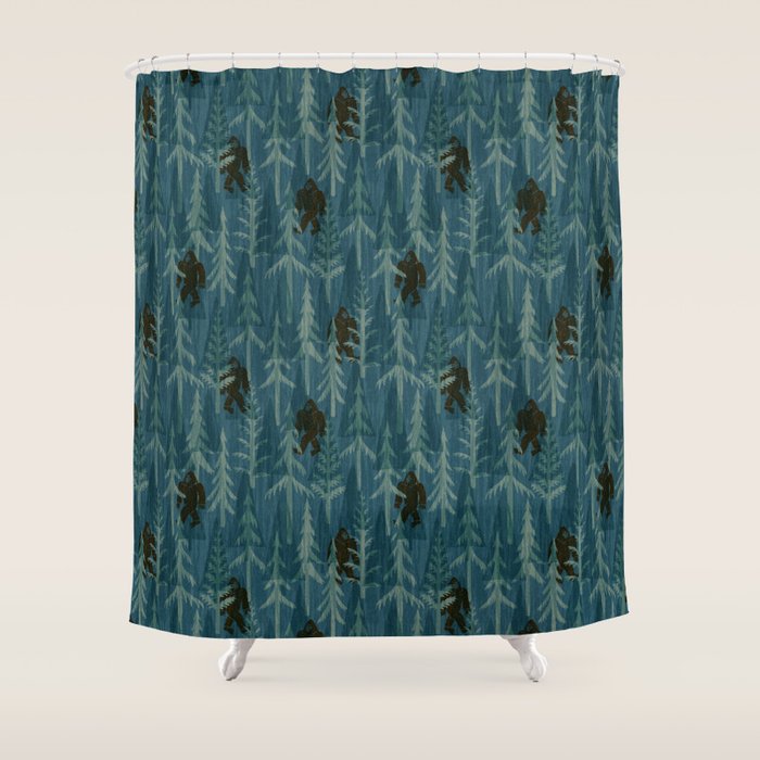 Subtle Sasquatch - Spruce Shower Curtain Gallery Image 1