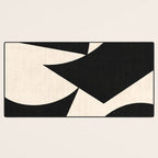 Cut-out Abstract Modern Shapes - black Desk Mat Gallery Image 3