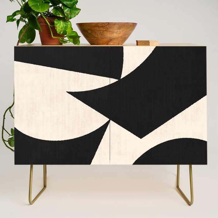 Cut-out Abstract Modern Shapes - black Credenza Gallery Image 1