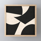 Cut-out Abstract Modern Shapes - black Mini Art Print Gallery Image 1