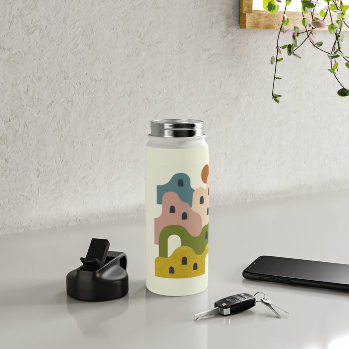 Adobe Village at Sunset Water Bottle Gallery Image 4