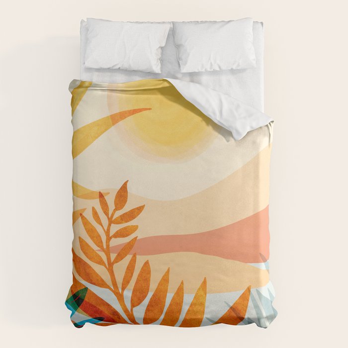 Golden Hour / Abstract Landscape Series Duvet Cover Gallery Image 1