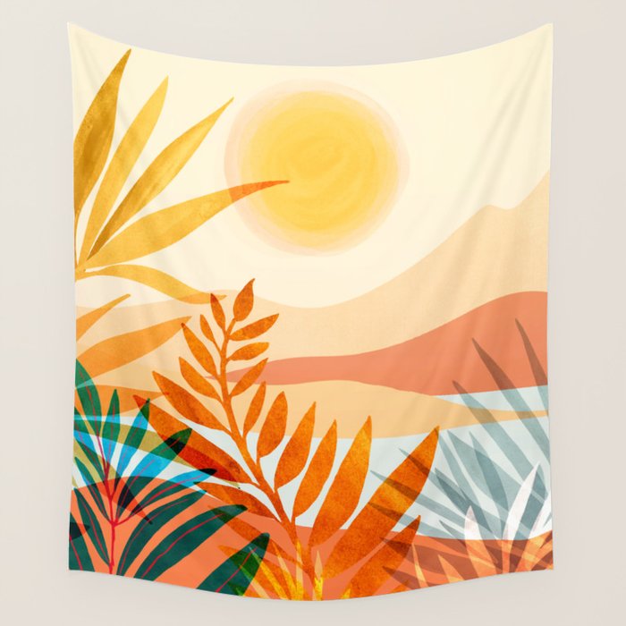 Golden Hour / Abstract Landscape Series Wall Tapestry Gallery Image 1
