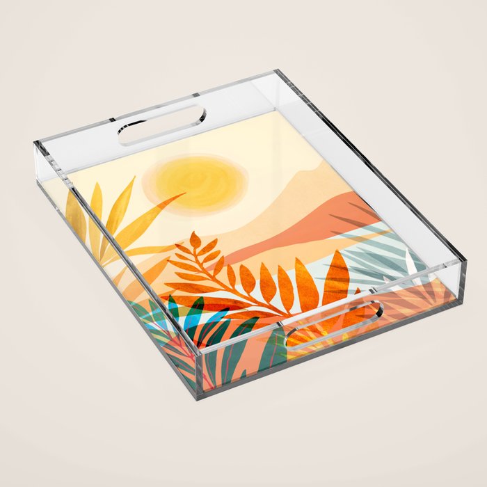 Golden Hour / Abstract Landscape Series Acrylic Tray Gallery Image 1