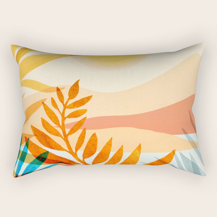 Golden Hour / Abstract Landscape Series Rectangular Pillow Gallery Image 2