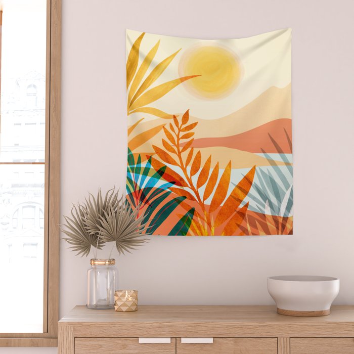 Golden Hour / Abstract Landscape Series Wall Tapestry Gallery Image 2