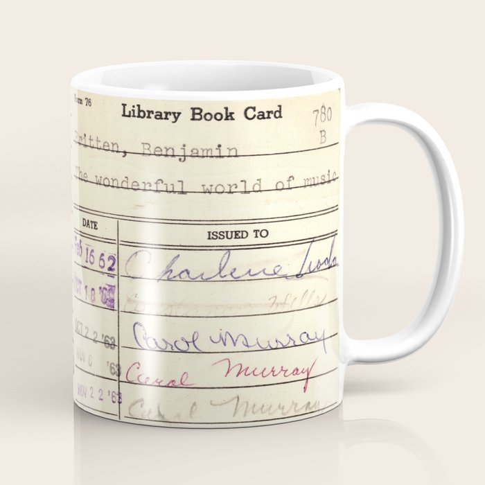 Library Card 780 The Wonderful World of Music Coffee Mug Gallery Image 1