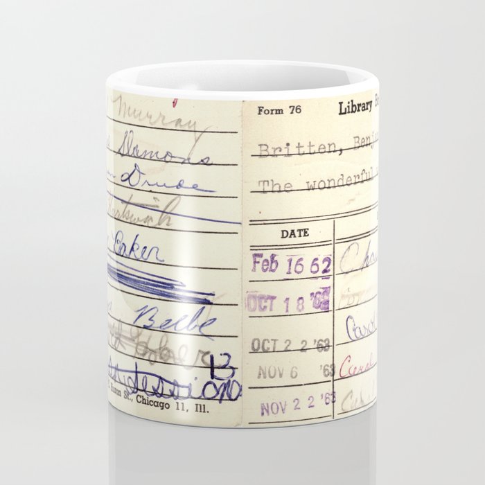 Library Card 780 The Wonderful World of Music Coffee Mug Gallery Image 4