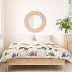 GREYHOUND DOGS and PRESSED FLOWERS Duvet Cover Gallery Image 3