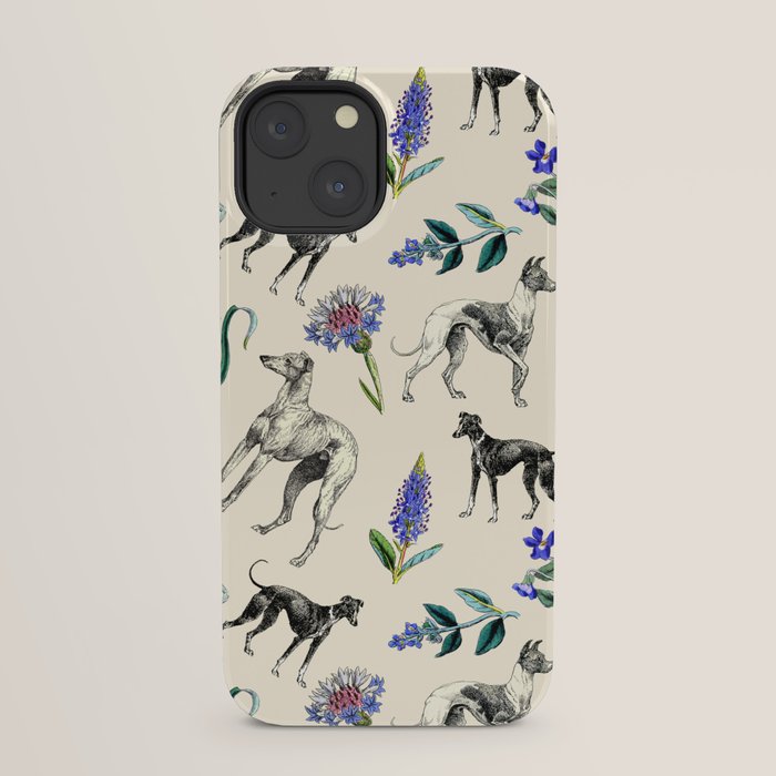 GREYHOUND DOGS and PRESSED FLOWERS iPhone Case Gallery Image 21