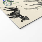 GREYHOUND DOGS and PRESSED FLOWERS Welcome Mat Gallery Image 2