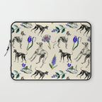 GREYHOUND DOGS and PRESSED FLOWERS Laptop Sleeve Gallery Image 1